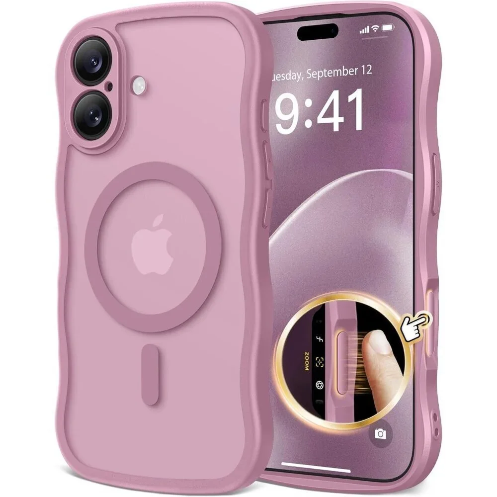 Women Black Currant Iphone 17 Pro Max Case Full Camera Protection Mag Safe